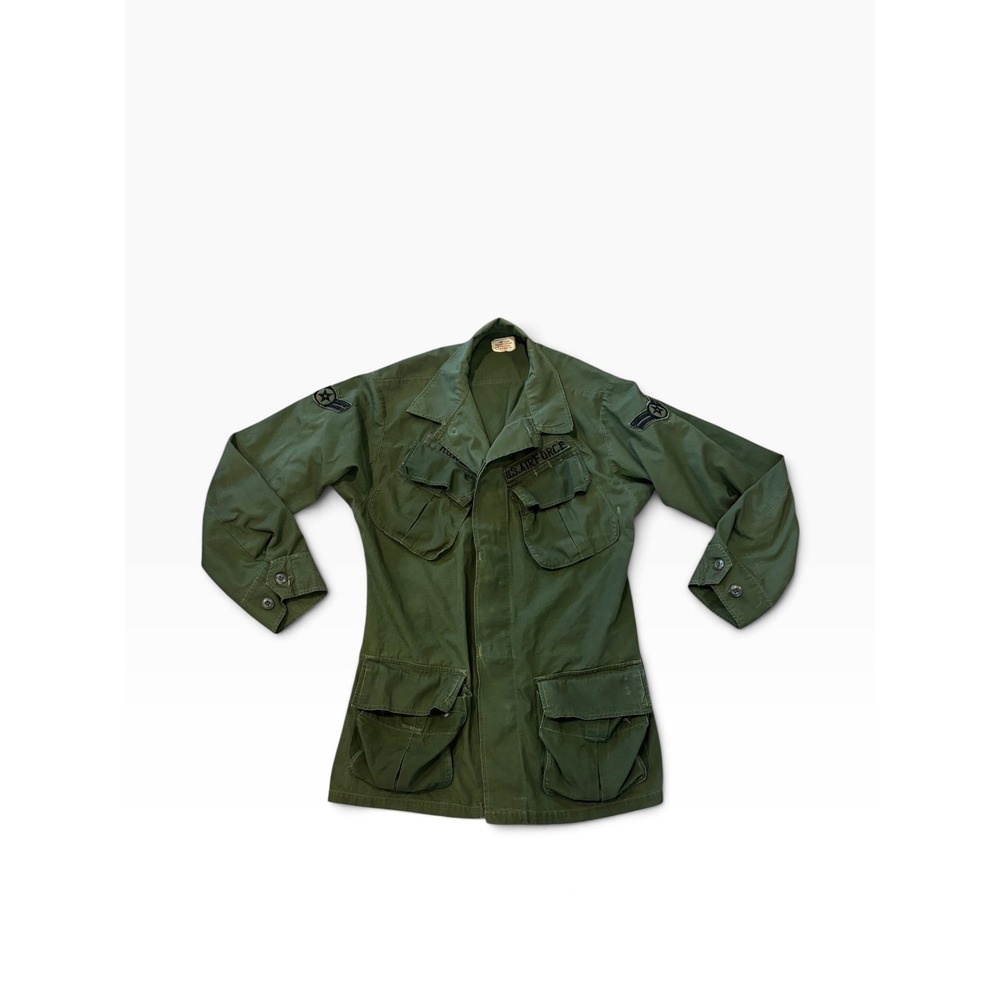 Vintage US Air Force Combat Jacket Small Reg Green 1969 Vietnam Ripstop OG107